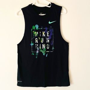 Nike Running XS Black Dri-Fit Muscle Tank Top